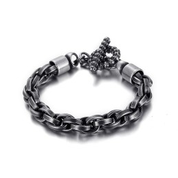 Bracciale In Titanio Con Chiusura A Teschio Alla Moda Per Uomo