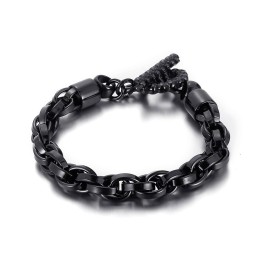 Bracciale Da Uomo In Titanio Con Fibbia A Teschio Alla Moda