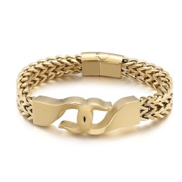 Bracciale Da Uomo In Titanio Con Gancio A Croce E Accessori