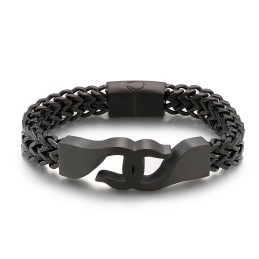 Bracciale Da Uomo In Titanio Con Gancio A Croce E Accessori