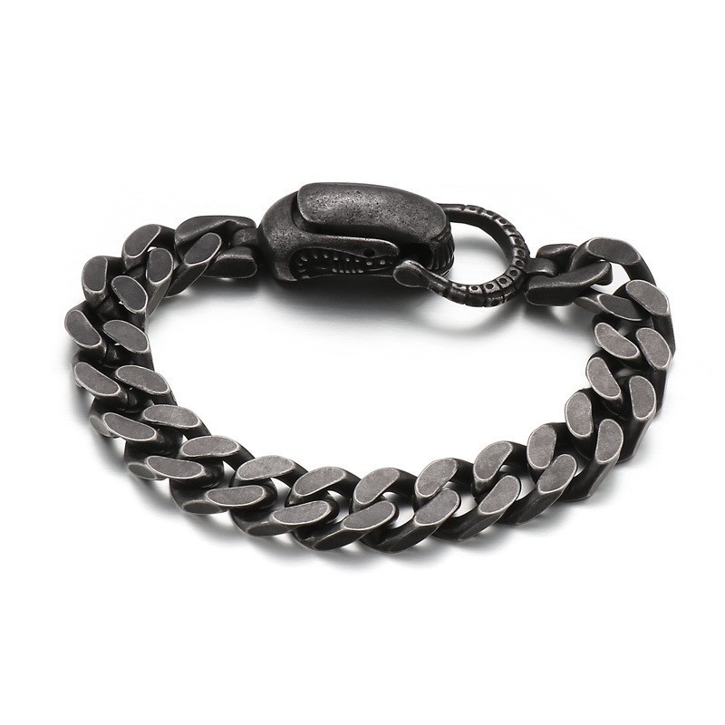 Bracciale Cubano In Titanio Chic Per Uomo Bracciale Cubano In Titanio Chic Per Uomo