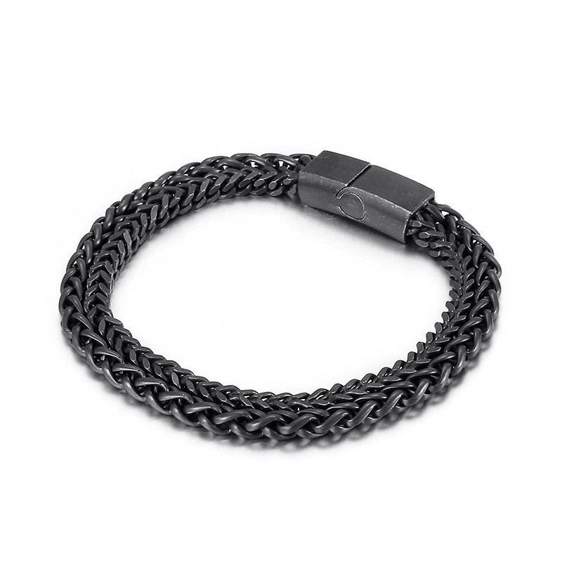 Bracciale In Titanio A Doppio Strato Cool Chic Da Uomo Bracciale In Titanio A Doppio Strato Cool Chic Da Uomo