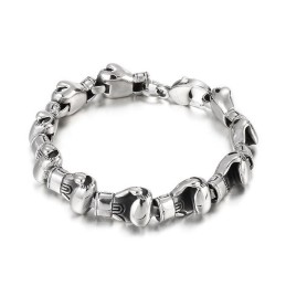 Bracciale In Titanio Da Uomo Con Logo Hip Hop Boxing