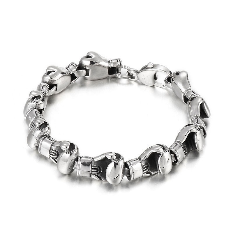 Bracciale In Titanio Da Uomo Con Logo Hip Hop Boxing Bracciale In Titanio Da Uomo Con Logo Hip Hop Boxing