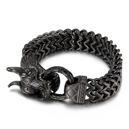 Nuovo E Fantastico Bracciale Da Uomo In Titanio Con Testa Di Drago