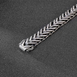 Bracciale Da Uomo In Titanio A V Con Singolo Strato In Stile Cool Chic