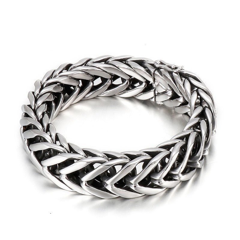 Bracciale Da Uomo In Titanio A V Con Singolo Strato In Stile Cool Chic Bracciale Da Uomo In Titanio A V Con Singolo Strato In Stile Cool Chic