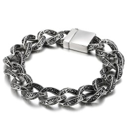 Bracciale In Titanio Alphabet Cool Chic Per Uomo