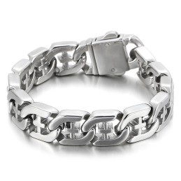 Bracciale In Titanio Stile Chic A Croce Cava Per Uomo