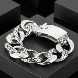 Bracciale In Titanio A Forma Di Serpente Da Uomo, Stile Street Cool