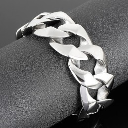 Bracciale In Titanio Lucido Da Uomo Alla Moda