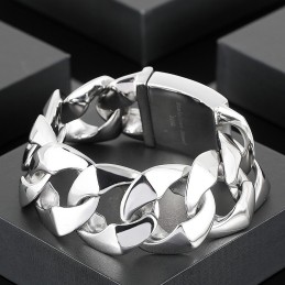 Bracciale In Titanio Lucido Da Uomo Alla Moda