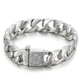 Bracciale In Titanio Color Acciaio Da Uomo Hip-Hop Di Fashion Highlights