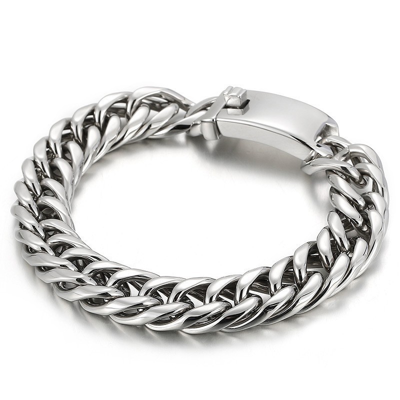 Bracciale In Titanio Tinta Unita, Stile Street Fashion, Per Uomo Bracciale In Titanio Tinta Unita, Stile Street Fashion, Per Uomo