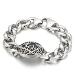 Bracciale Da Uomo Con Teschio In Titanio