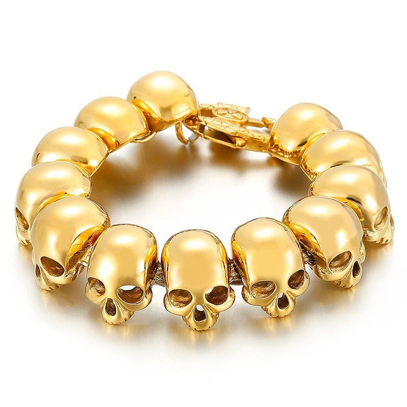 Braccialetti In Titanio Alla Moda Da Uomo Tide Per Uomo, Braccialetti Con Teschio Braccialetti In Titanio Alla Moda Da Uomo Tide Per Uomo, Braccialetti Con Teschio