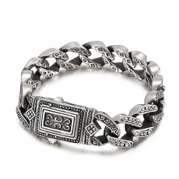 Bracciale In Titanio Con Ciondolo A Forma Di Fusione Da Uomo In Stile Chic