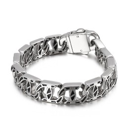Bracciale In Titanio Con Ciondolo A Forma Di Fusione Da Uomo In Stile Chic