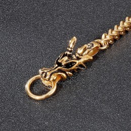 Bracciale In Titanio Con Testa Di Drago Di Fashion Street