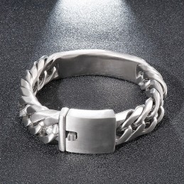 Bracciale Da Uomo In Titanio Con Faccia Di Sabbia, Stile Gotico Rock Chic