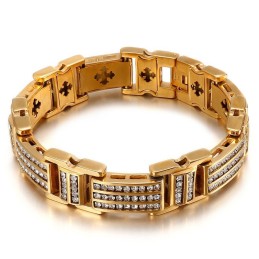 Braccialetti Da Uomo In Titanio Alla Moda Con Diamanti