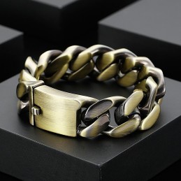 Bracciale Alla Moda Abbagliante In Bronzo E Titanio
