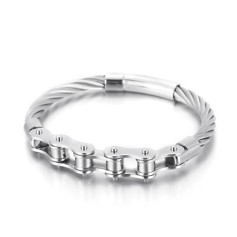 Bracciale Da Motociclista In Titanio Stile Chic Per Uomo E Donna Bracciale Da Motociclista In Titanio Stile Chic Per Uomo E Donna