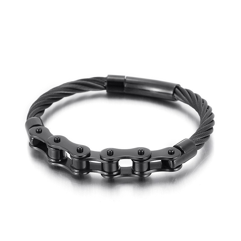 Bracciale Da Motociclista In Titanio Stile Chic Per Uomo E Donna Bracciale Da Motociclista In Titanio Stile Chic Per Uomo E Donna