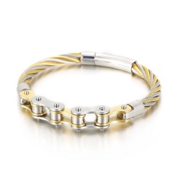 Bracciale A Catena Da Motociclista In Titanio Stile Chic Da Uomo E Da Donna