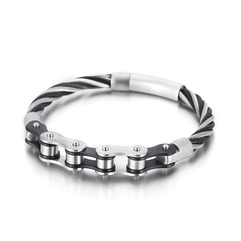 Bracciale Da Motociclista In Titanio Stile Chic Per Uomo E Donna Bracciale Da Motociclista In Titanio Stile Chic Per Uomo E Donna