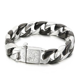 Bracciale In Titanio Nero Per Uomo
