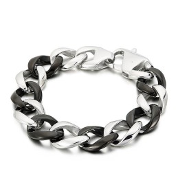 Bracciale In Titanio Nero Per Uomo