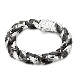 Bracciale In Titanio Nero Per Uomo