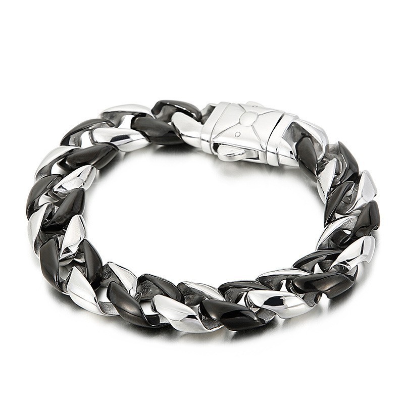 Bracciale In Titanio Nero Per Uomo Bracciale In Titanio Nero Per Uomo