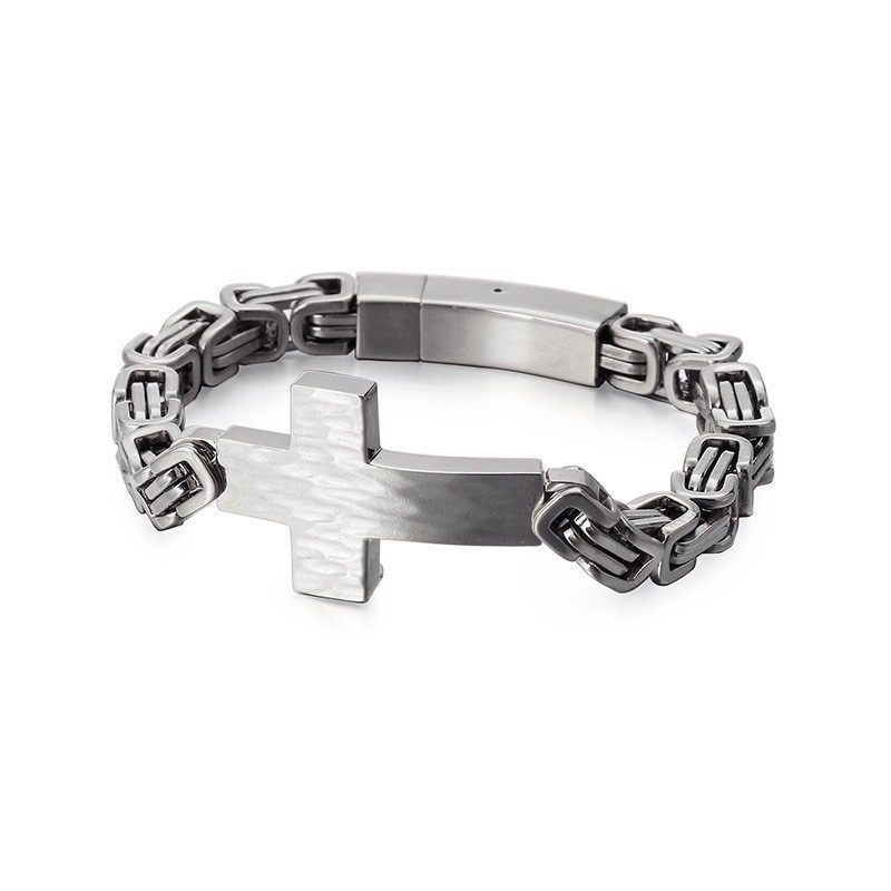 Bracciale A Croce Con Catena Posteriore Imperatore Da Uomo Bracciale A Croce Con Catena Posteriore Imperatore Da Uomo