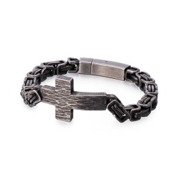 Bracciale A Croce Con Catena Posteriore Imperatore Da Uomo
