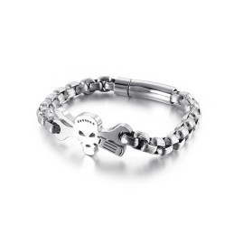 Bracciale Da Uomo Con Teschio In Titanio