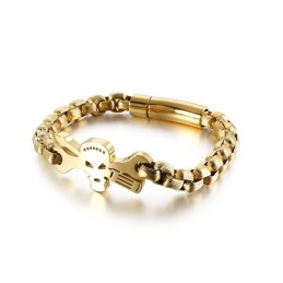 Bracciale Da Uomo Con Teschio In Titanio