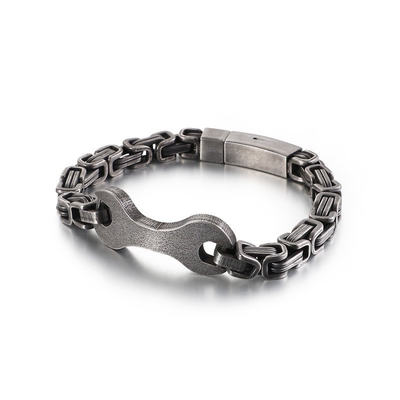 Bracciale A Catena In Titanio Da Uomo Fashion Tide Emperor Bracciale A Catena In Titanio Da Uomo Fashion Tide Emperor