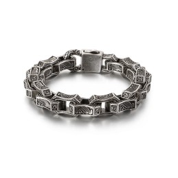 Nuovo Bracciale Chic Da Uomo In Titanio