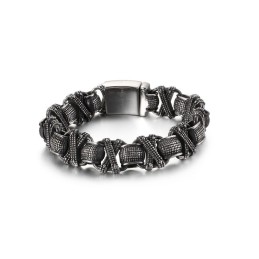 Bracciale Con Croce Cool, Bracciale In Titanio Chic Da Uomo