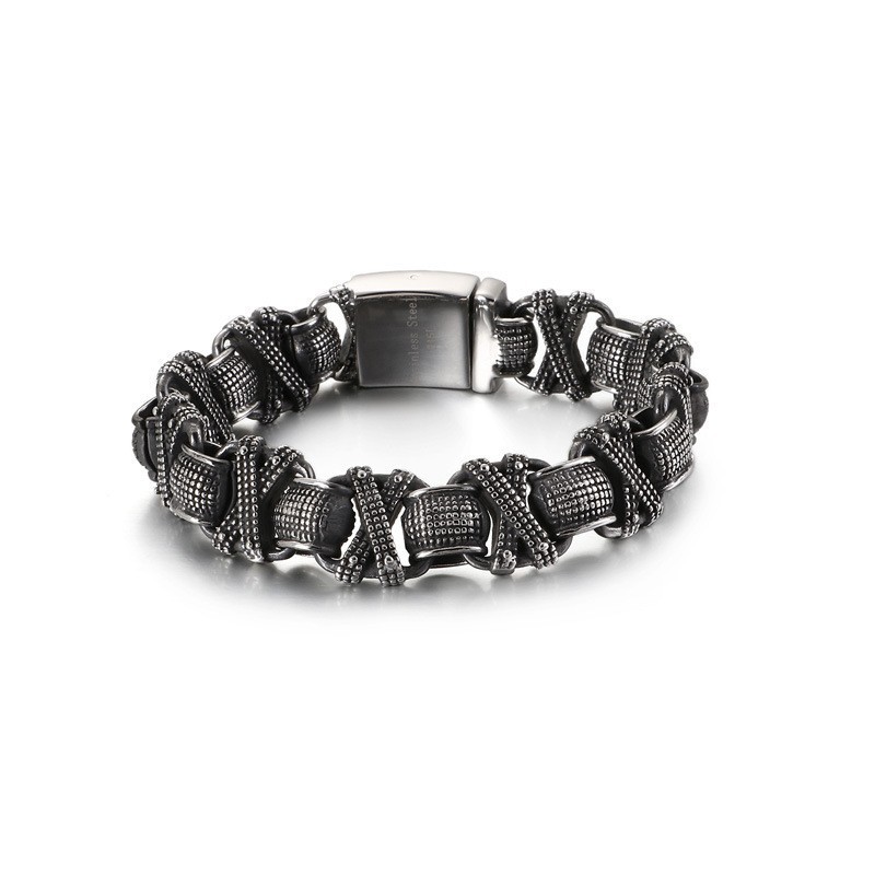 Bracciale Con Croce Cool, Bracciale In Titanio Chic Da Uomo Bracciale Con Croce Cool, Bracciale In Titanio Chic Da Uomo