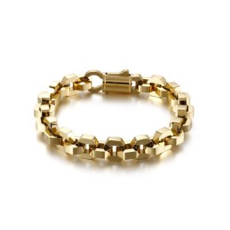 Elegante Bracciale Geometrico In Titanio Da Uomo