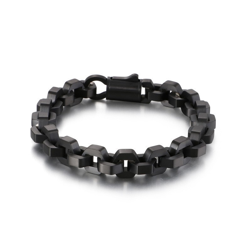 Elegante Bracciale Geometrico In Titanio Da Uomo Elegante Bracciale Geometrico In Titanio Da Uomo