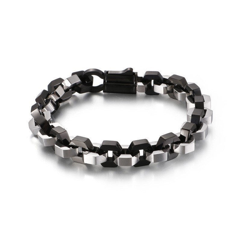 Bracciale Geometrico In Titanio Da Uomo Bracciale Geometrico In Titanio Da Uomo