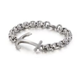 Bracciale In Titanio Con Ancora Per Barca Alla Moda In Vendita