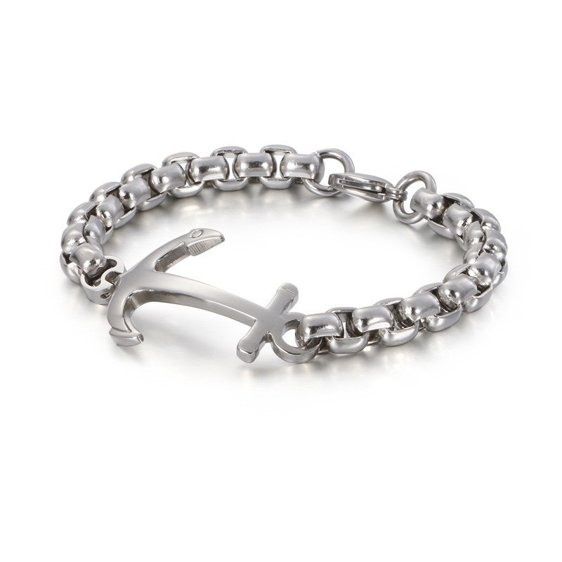Bracciale In Titanio Con Ancora Per Barca Alla Moda In Vendita Bracciale In Titanio Con Ancora Per Barca Alla Moda In Vendita