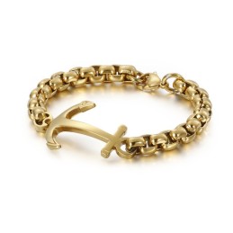 Bracciale In Titanio Con Ancora Per Barca Alla Moda In Vendita
