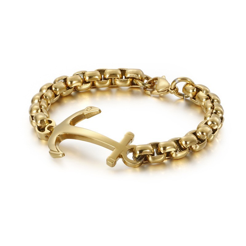 Bracciale In Titanio Con Ancora Per Barca Alla Moda In Vendita Bracciale In Titanio Con Ancora Per Barca Alla Moda In Vendita