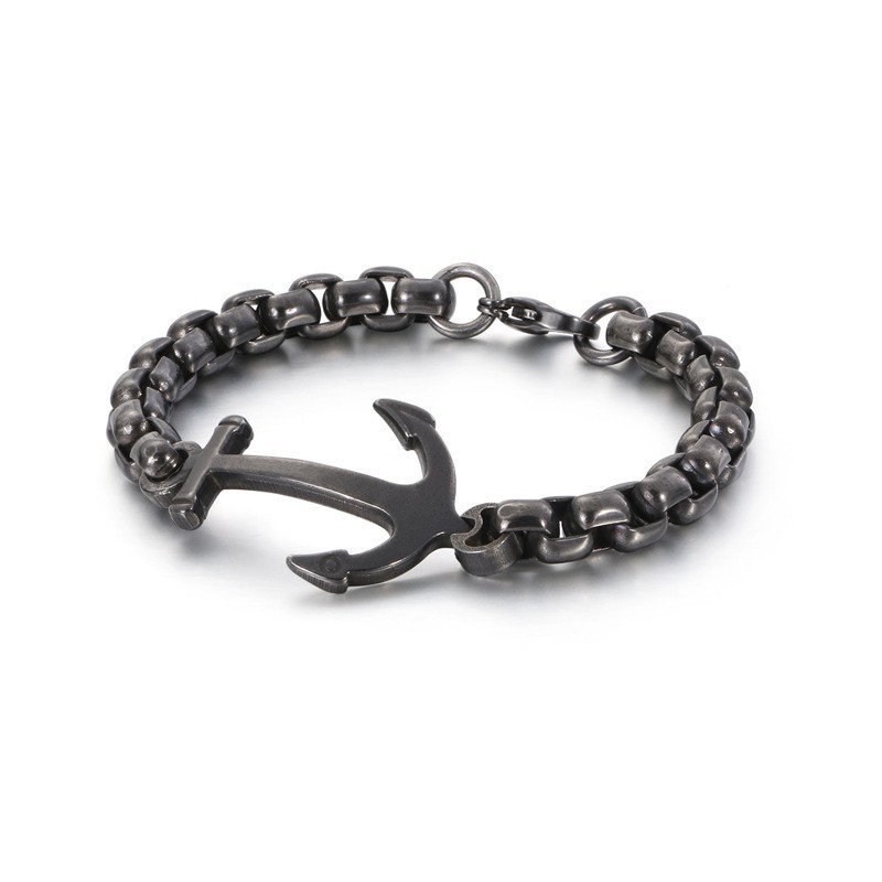 Bracciale In Titanio Con Ancora Per Barca Alla Moda In Vendita Bracciale In Titanio Con Ancora Per Barca Alla Moda In Vendita